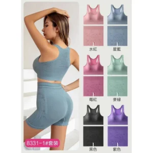 Conjunto deportivo (top + short), 6 colores