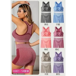 Conjunto deportivo (top + short), 6 colores