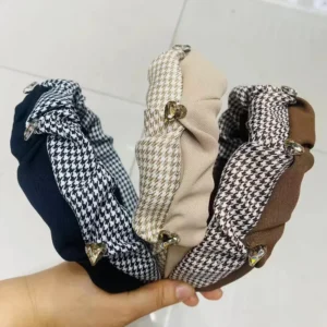 Vincha pied de poule, 20 u. por paquete, 3 colores