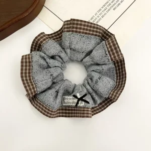 Colita para el pelo (scrunchie), 20 u. por paquete, color azul