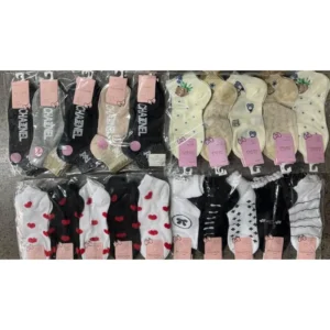 Medias de mujer algodón y poliéster, 10 pares por paquete