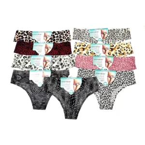 Bombacha estampado leopardo, talle XL-2XL, 12 u. por paquete, 5~6 colores