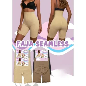 Faja modeladora tipo short de poliéster, sin costuras, talle M/L-XL-XXL