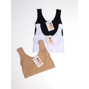 Musculosa sin costuras, talle L/XL, 12 u. por paquete